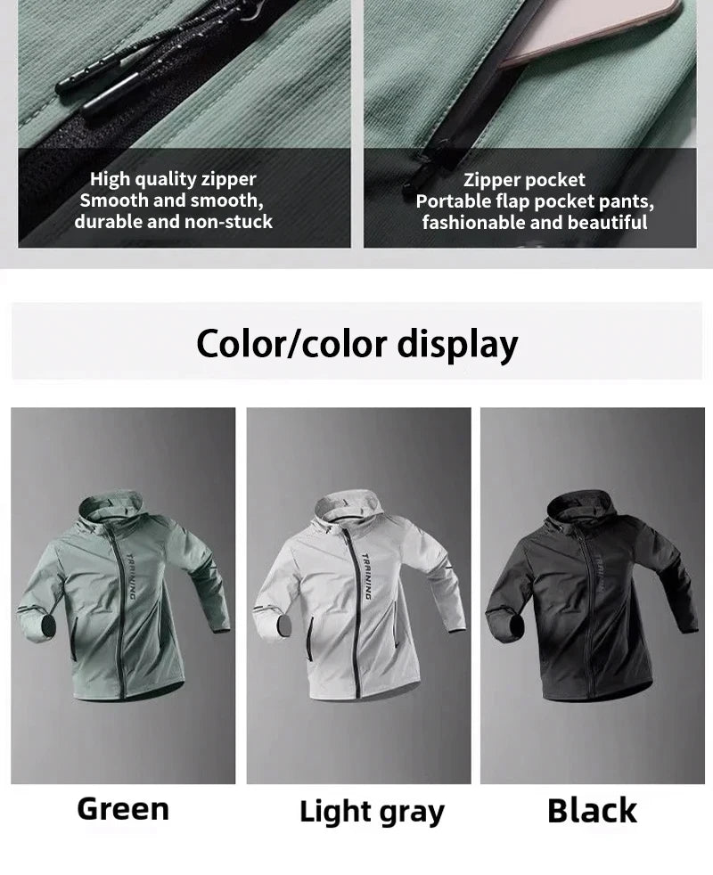 Men's Running Apparel: Windproof, Quick-Dry Sports Windbreaker Jacket / Rungear