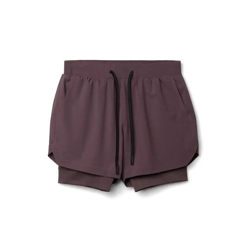 Men's Double Layer Shorts: 2 in 1 Breathable, Double Layer, Quick Dry, Running Workout Sports Shorts / Rungear
