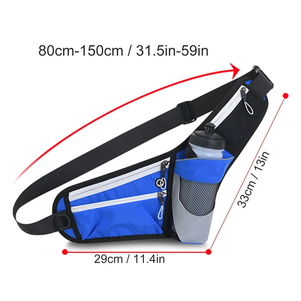 Running Hydration Accessories: 1PC Unisex, Reflective, Adjustable Running Hydration Belt with Water Bottle  Buckle for Hiking, Running / Rungear