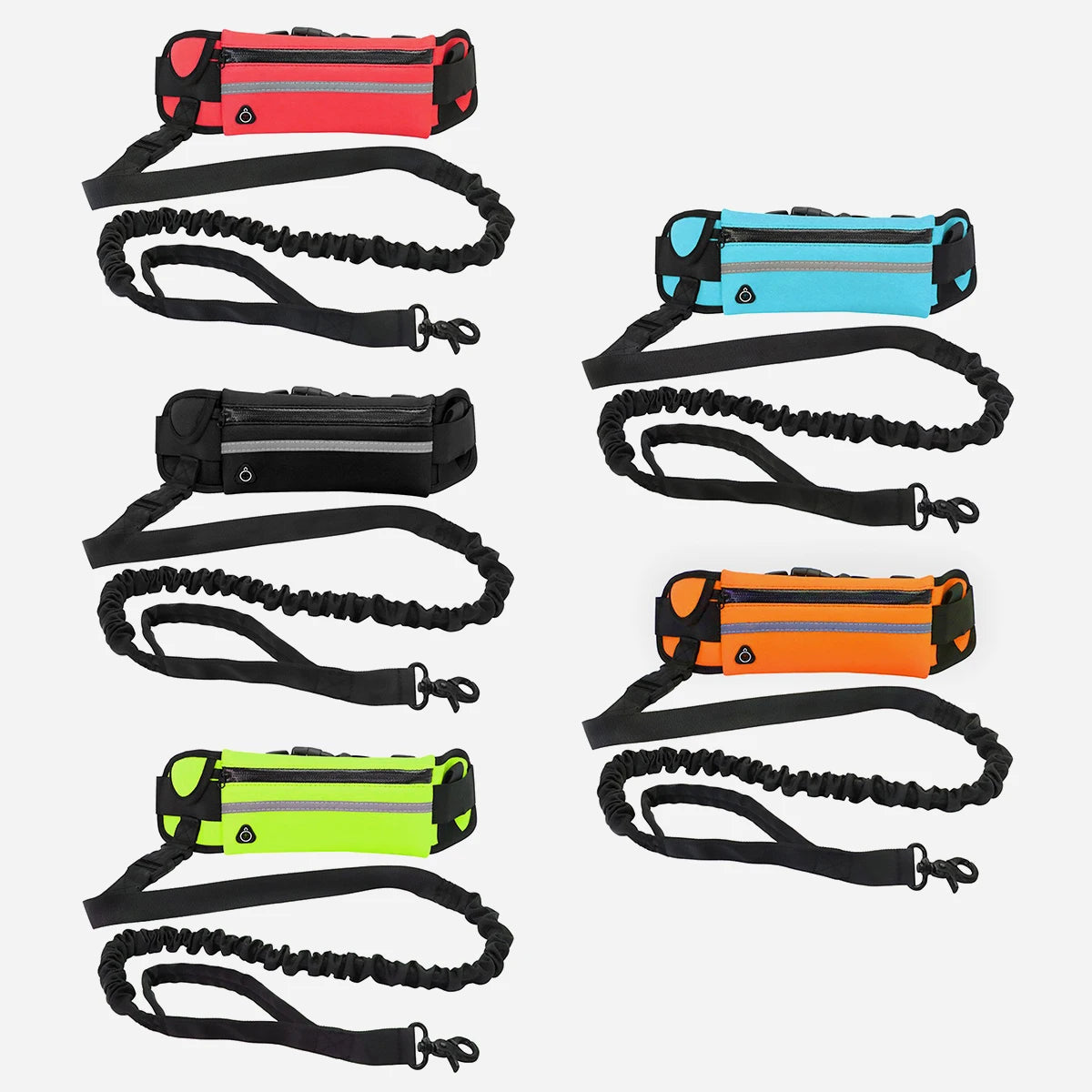 Dog Gear Accessories: Reflective, Retractable, Hands Free Dog Leash with Waist Bag for Running, Hiking / Rungear