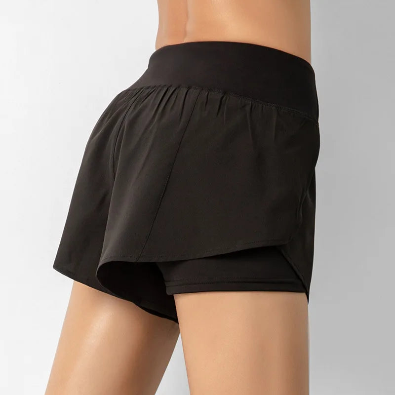 Women's Quick Dry Shorts: Summer, Double-Deck, Breathable Running Fitness Training Shorts / Rungear