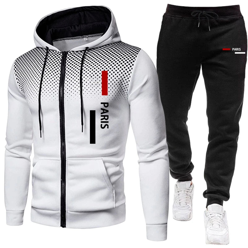 Men's Winter Apparel: Casual, Jogging Zipper Hoodie Sweatshirt and Sweatpants / Rungear