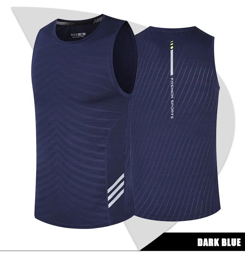 Men's Running Apparel: Marathon Fitness Wear, Undershirt Layer Ice Vest Sports Singlet / Rungear
