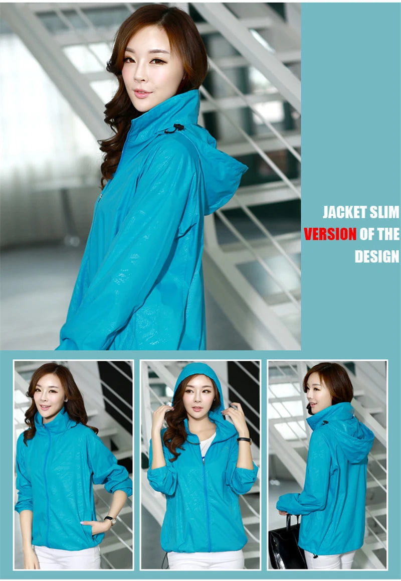 Running Apparel: Unisex, Waterproof, Lightweight, Quick-Dry, Hooded Thin Windbreaker / Rungear