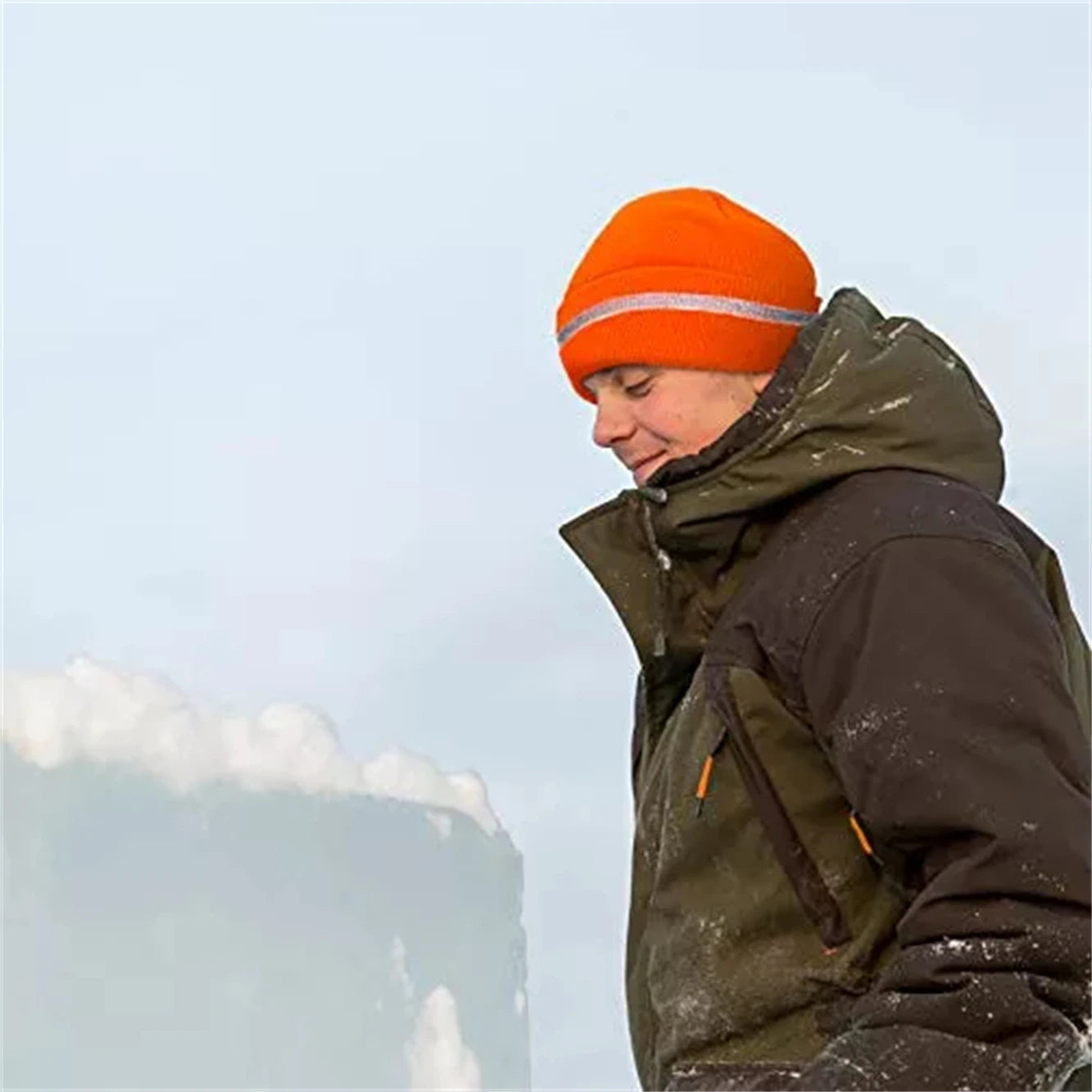 Reflective Hat Gear: Bright Color Beanie Winter Safety Night Running Warm, Knitted Hat Cuff Hat, Neon Colours / Rungear