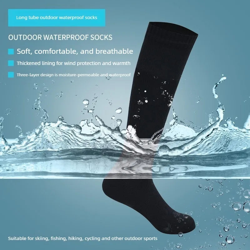 Men's Socks Accessories: Men's Waterproof, Breathable, Anti-Slip, Knee-High Hiking Socks  for All Sports, Hiking, Running / Rungear