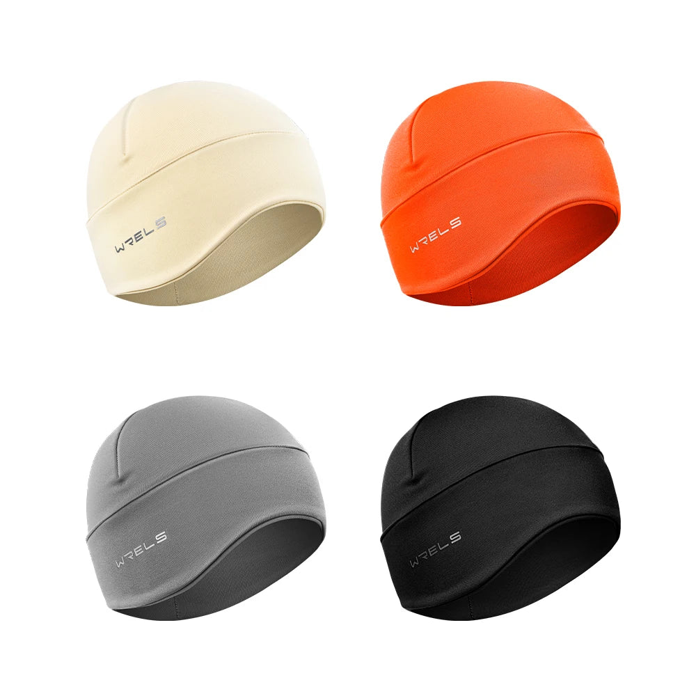 Winter Hat Accessories: WRELS Winter Thermal, Lightweight, Snug Fitting, Running Skull Cap Beanie With Ear Flap / Rungear