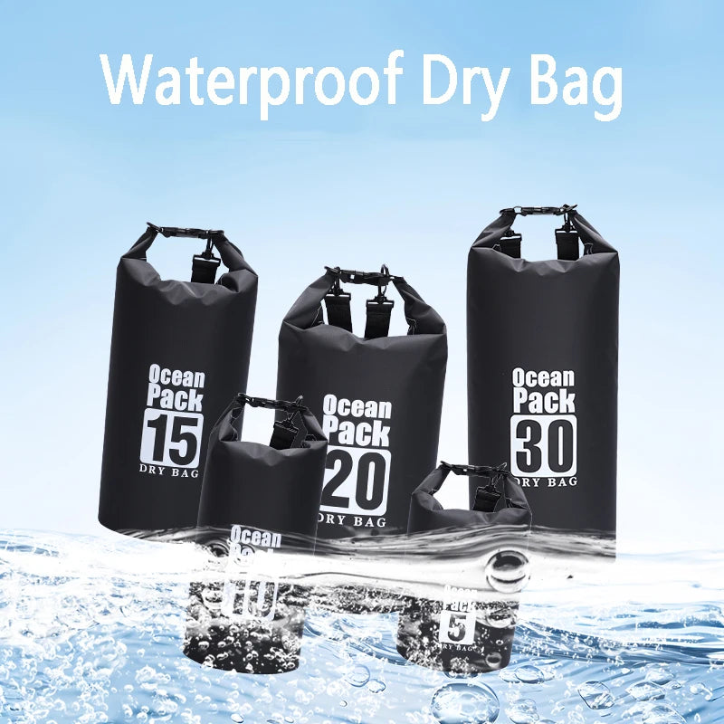 Waterproof Trail Gear: 2/3/5/10/15/20/30L Waterproof Dry Bag Pack Sack for Outdoor Sports, Hiking, Trekking / Rungear