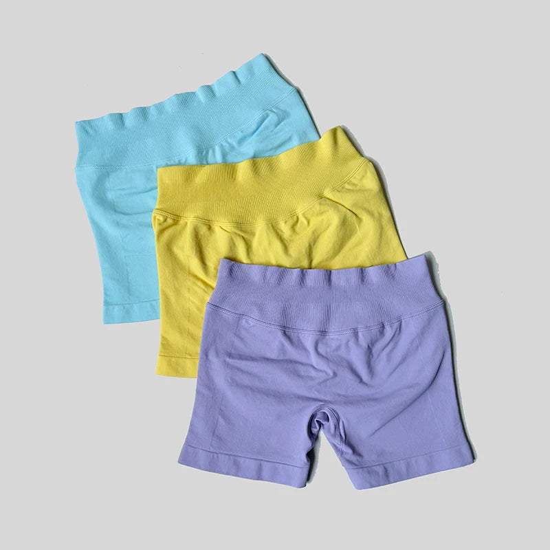 Women's Summer Apparel: Breathable, Thin, High Waisted Casual Sports Shorts, T 4.5" Low Ribbed Band / Rungear