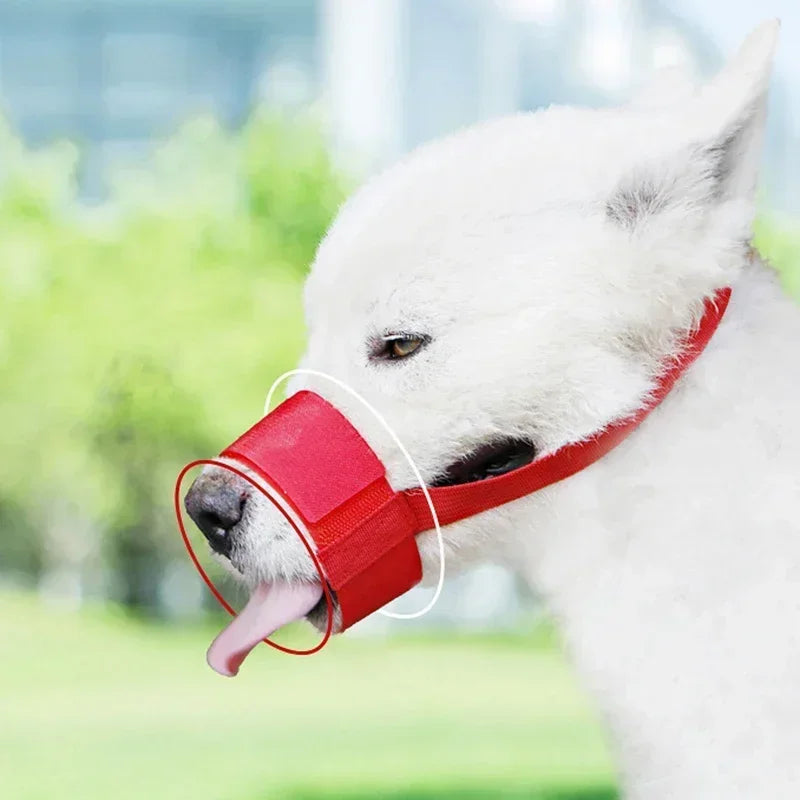Running Dog Gear: Anti-Bite, Anti-Bark, Soft Nylon, Breathable Dog Muzzle With Adjustable Straps For Small Dogs / Rungear