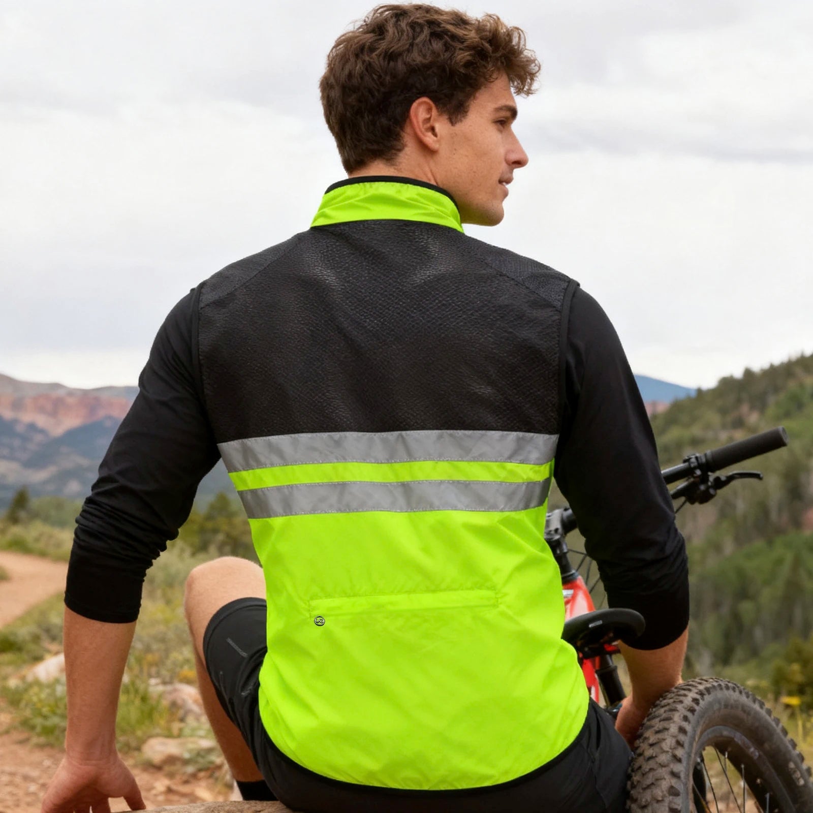 WOSAWE Men's Packable Reflective Windproof Windbreaker Jacket