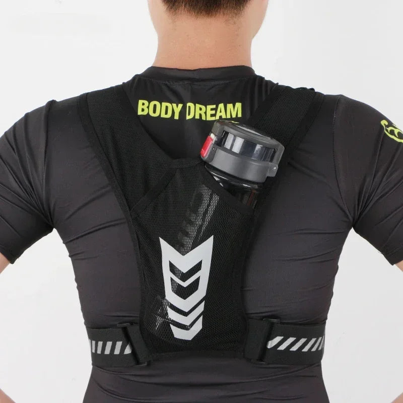 Running Reflective Gear: Reflective, Breathable Chest Bag Running Sports Backpack Fitness Vest / Rungear