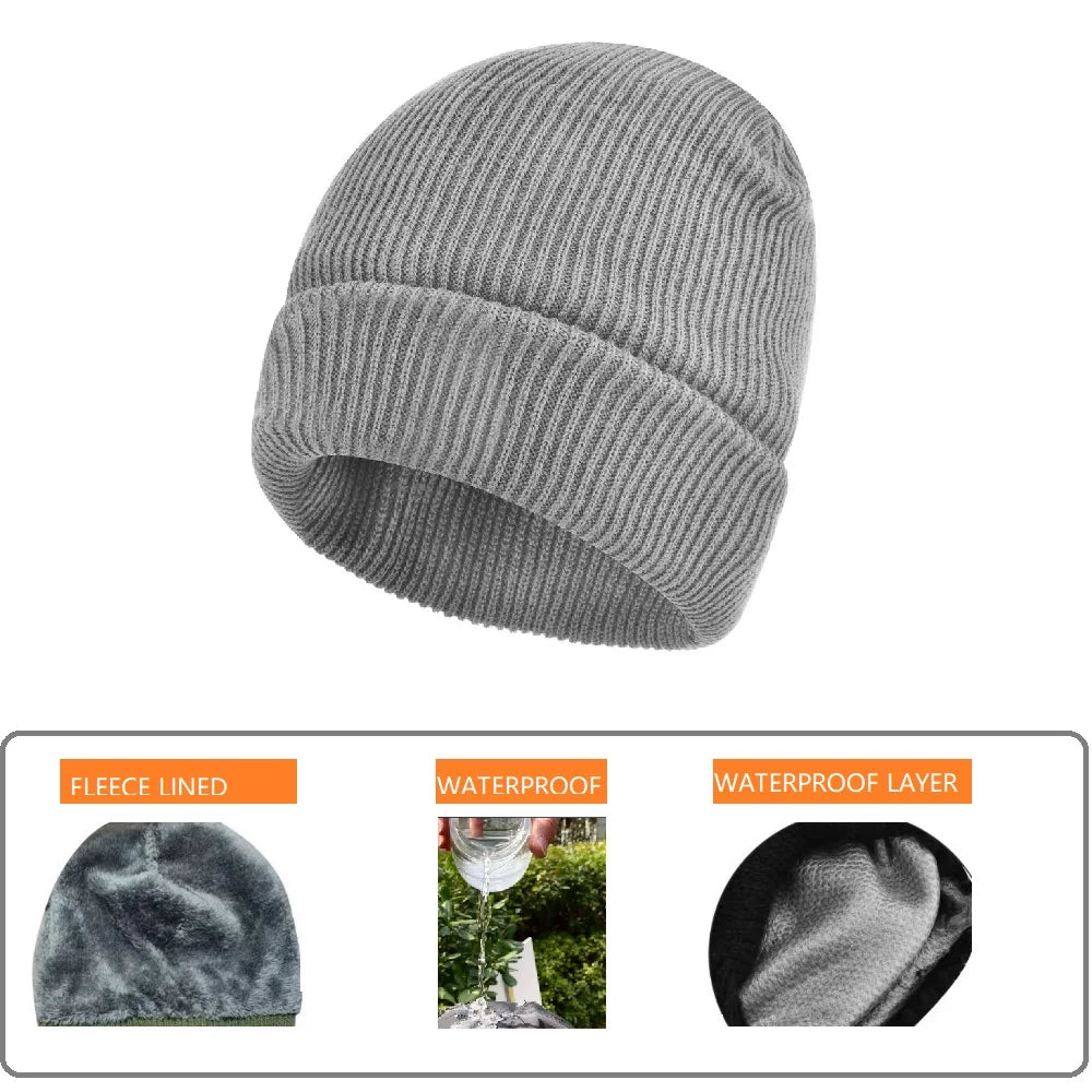 Reflective Hat Gear: High Visibility Safety Beanie, Reflective Knit, Ribbed Warm Winter Hats for Night Running, Hiking, Cycling / Rungear