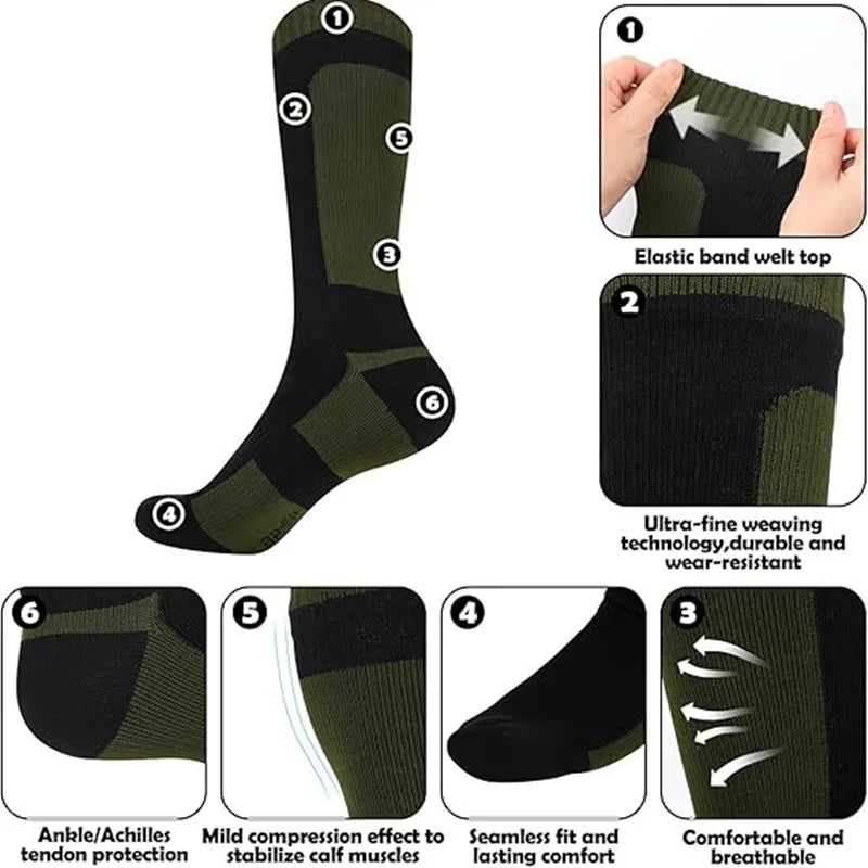 Waterproof Sock Accessories: Unisex, Warm, Knee Length Socks for Running, Hiking / Rungear