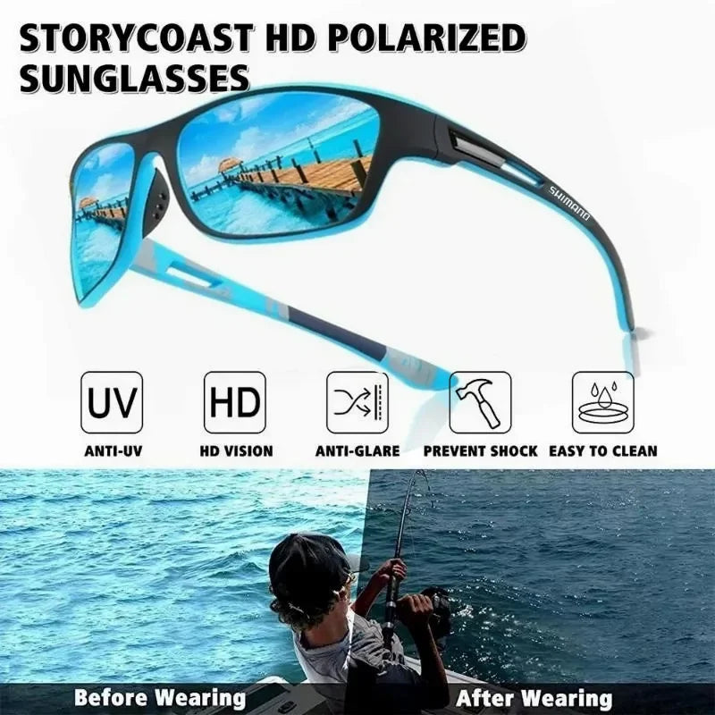 Sunglasses Gear Accessories: Shimano UV400 Unisex Polarized Protective Outdoor Sports Sunglasses / Rungear