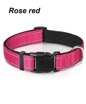 Reflective Breathable Adjustable Neoprene Dog Collar For Medium Large Dogs