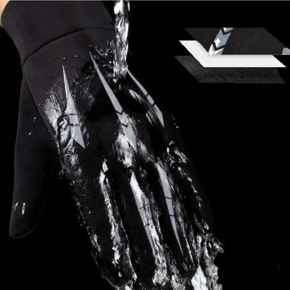 Winter Running Gear: Unisex Gloves, Copper Fibre, Spandex Touch Screen Tipped Gloves / Rungear
