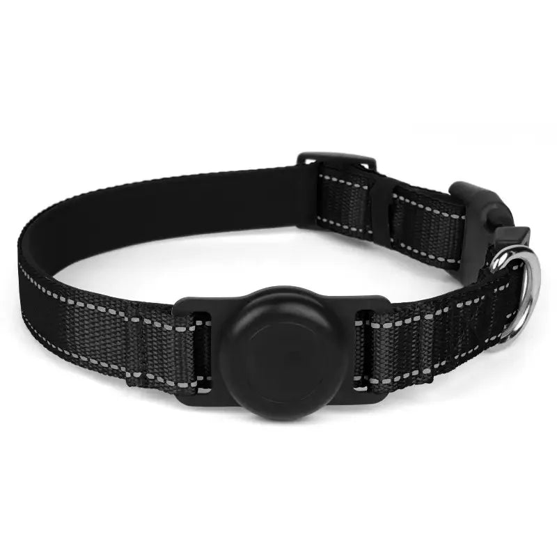 Reflective Adjustable AirTag Pet Collar with Buckle for Medium Dogs