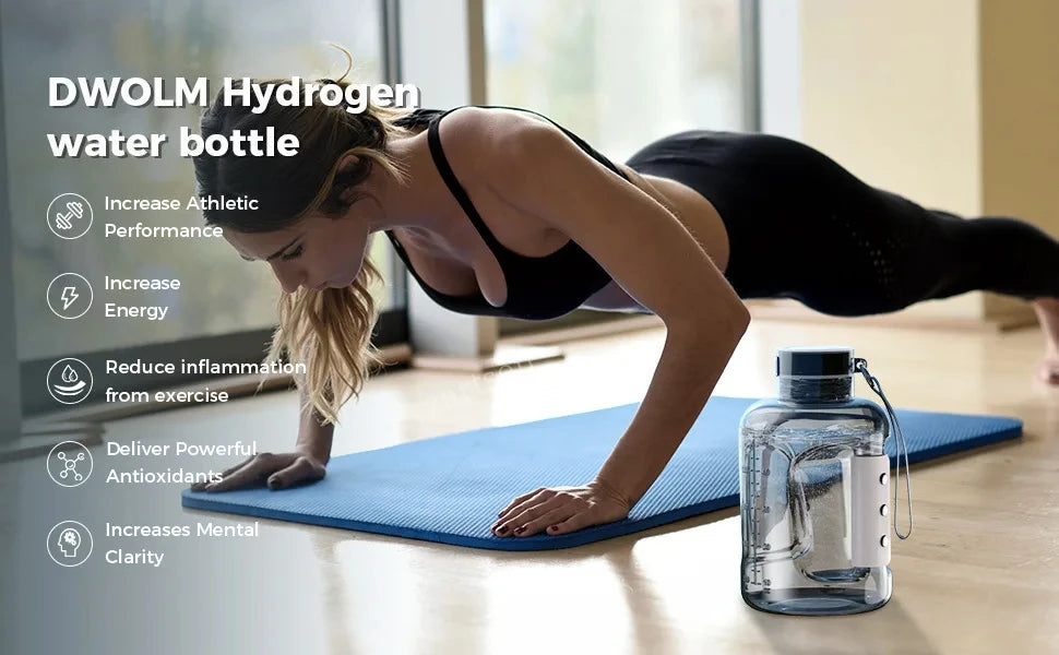 Hydration Gear Accessories: 1.5L Hydrogen Rich Portable Sports Water Bottle, Rich Molecular Hydrogen Water Generator / Rungear