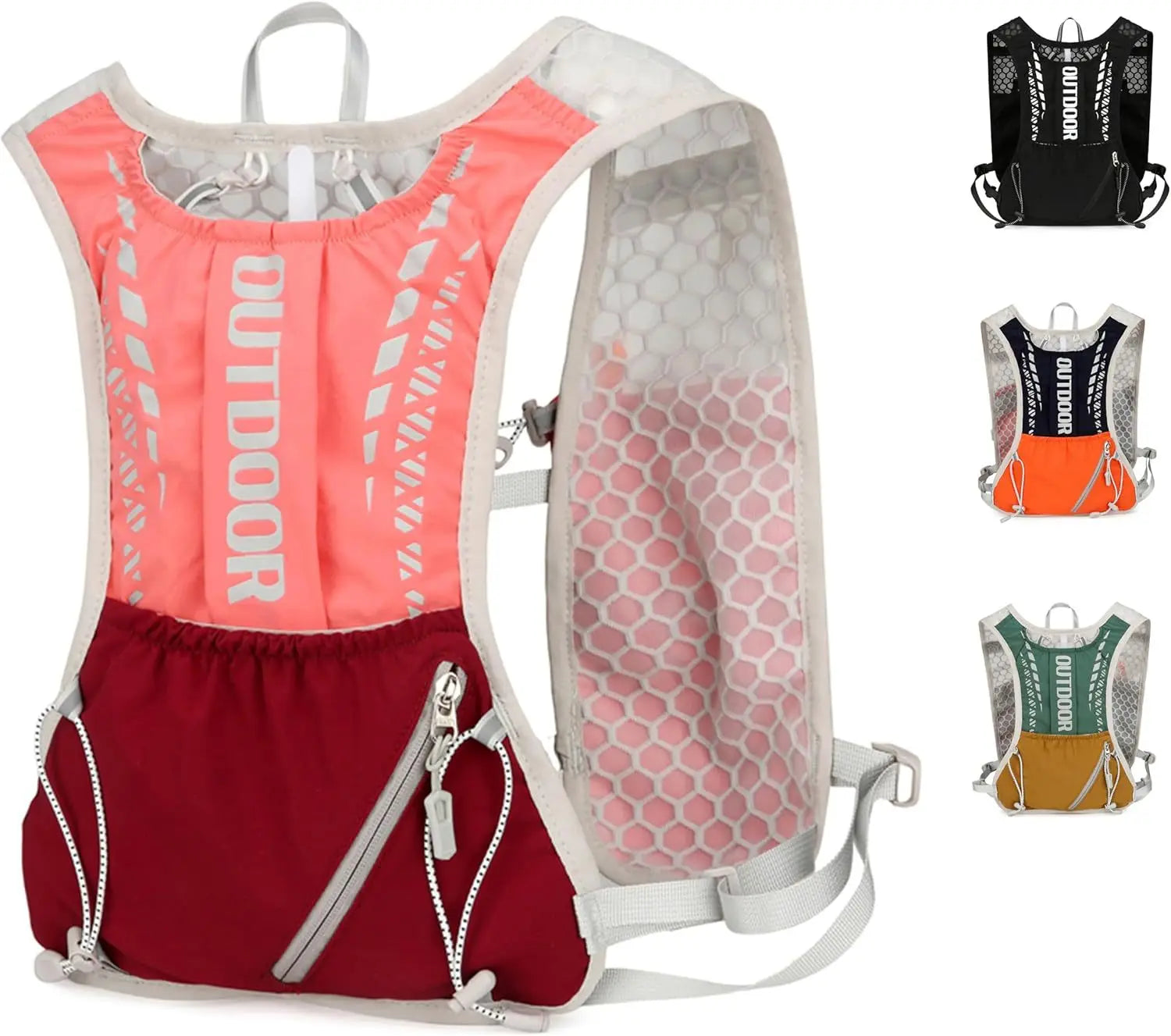 Running Hydration Gear: Outdoors, Reflective, Sports Hydration Vest Backpack for Running, Hiking / Rungear