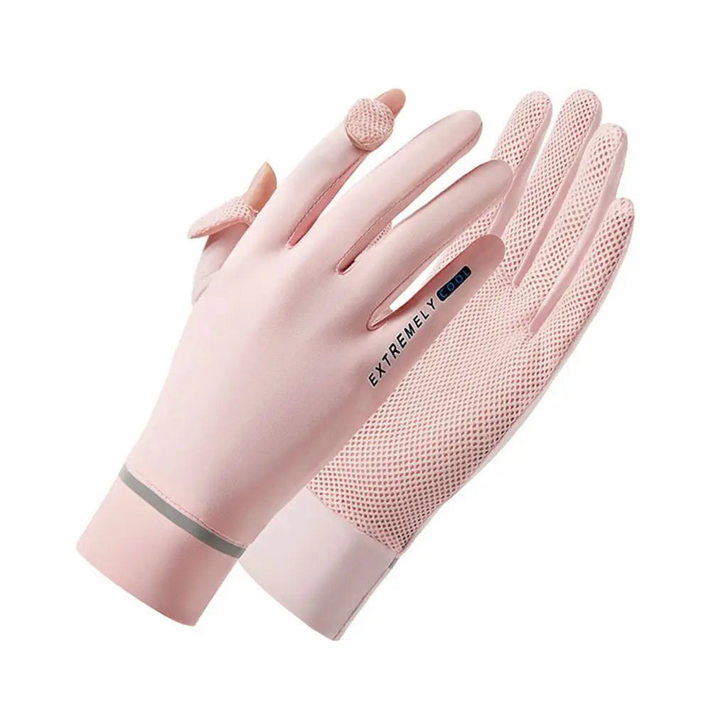 Women's Running Gloves: Ice Silk Sun Protection Anti-UV Gloves / Rungear