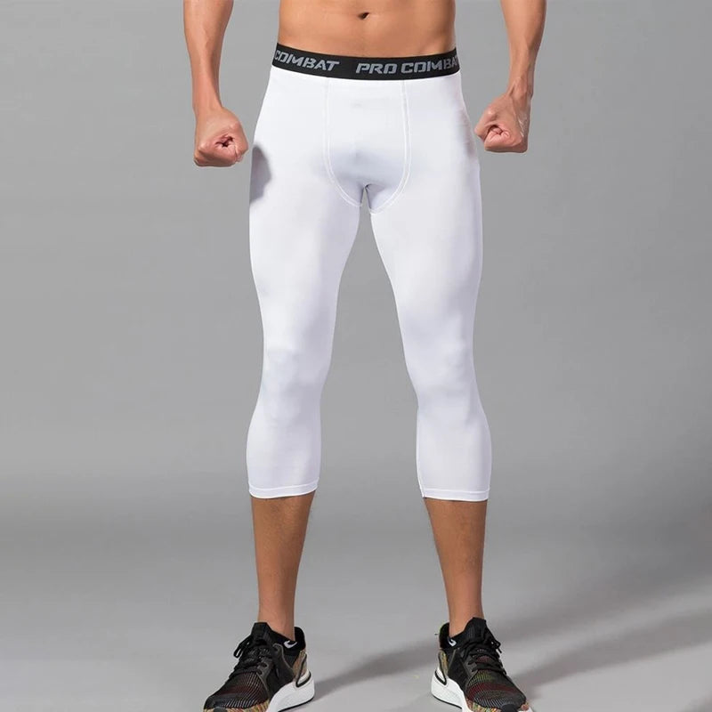 Men's Compression Apparel: Cool Dry, Sports Athletic Compression Workout Running Leggings / Rungear