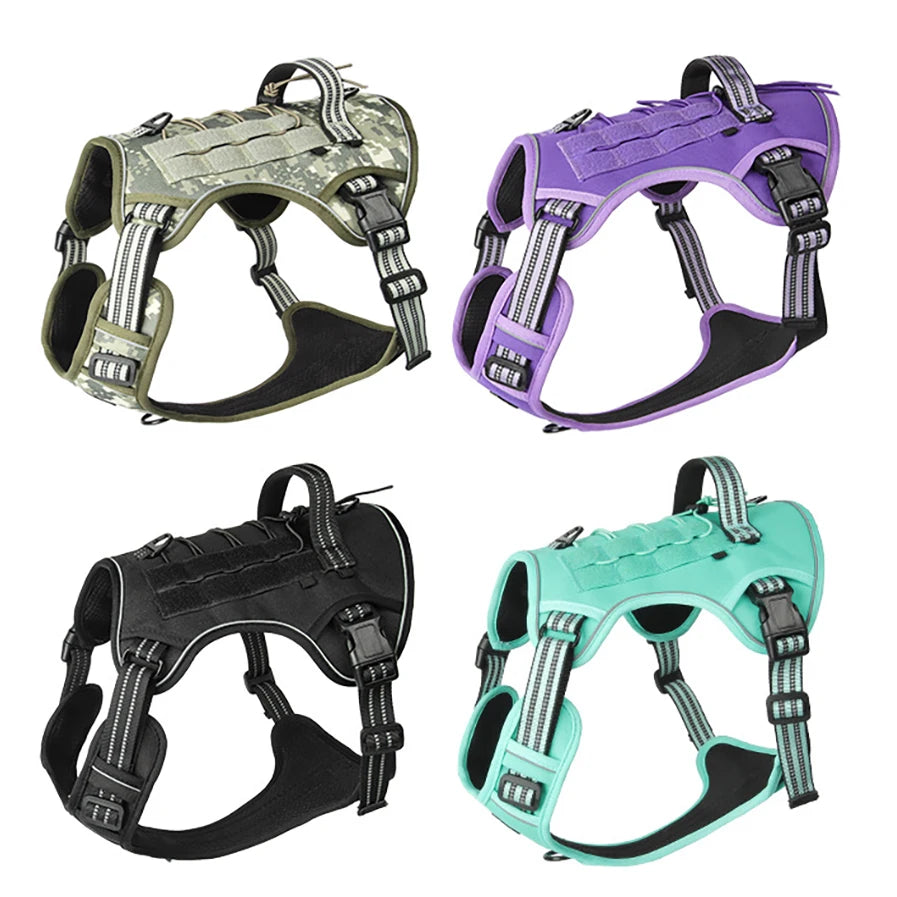 Dog Reflective Gear: Tactical Training, No Pull, Adjustable, Reflective Safety Dog Vest / Rungear