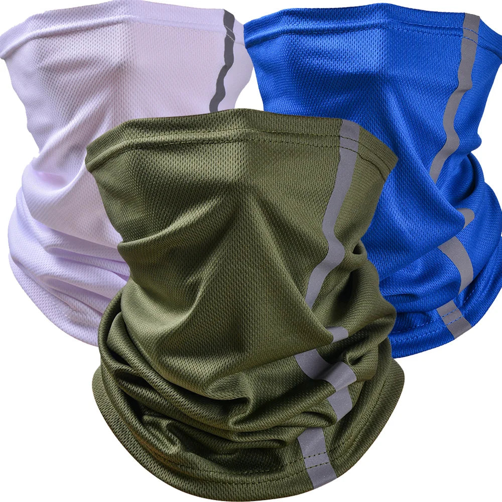 Reflective Running Gear: Neon Safety, UV Protection, Wind Protection Neck Gaiter / Rungear