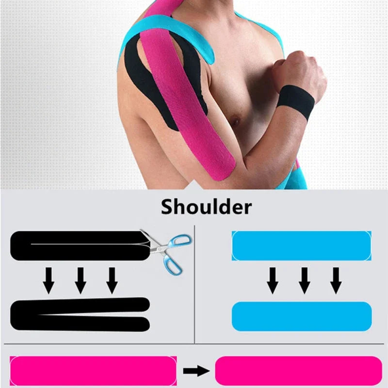 Running Recovery Accessories: Acc2.5cm*5m Self Adherent, Waterproof Sports Kinesiology Recovery Tape / Rungear