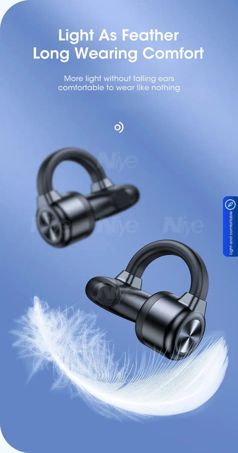 Running Tech Gear: Bluetooth, Wireless, Bone Conduction Cuff Earbuds TWS Sound For Sports Running / Rungear