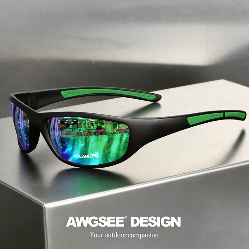 Sunglasses Running Gear: Unisex, Polarized TAC Lens, Anti Glare, Soft Silicone, Non-Slip, Temple Outdoor Eyewear UV400 / Rungear