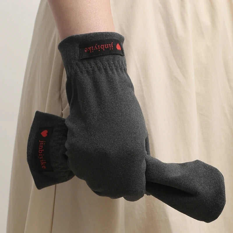 Running Winter Gear: Unisex, Warm, Windproof, Elasticated, Half-Round Mittens for Outdoor Sports / Rungear