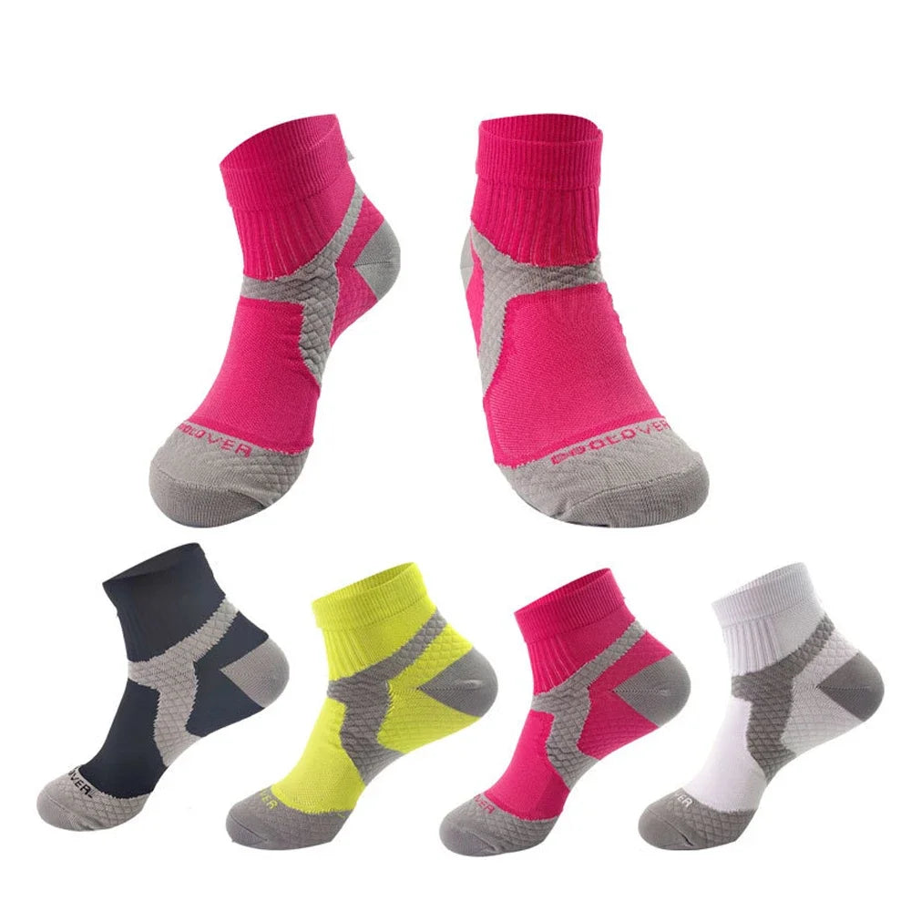 Running Compression Apparel: 1 Pair Unisex Circulation Compression, Arch Support Ankle Socks / Rungear