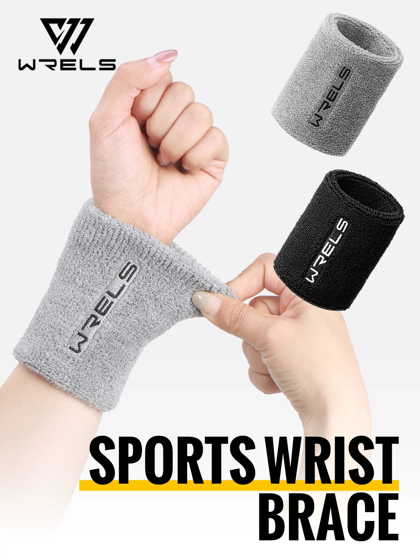 Running Gear Accessories: WRELS Absorbent, Quick Dry, Stretchable, Wristband Sweatbands for Workout, Fitness / Rungear