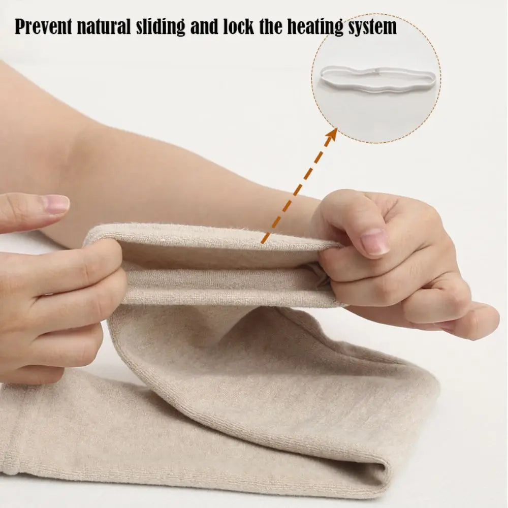 Winter Gear Accessories: Unisex, Thickened, Plush Cold-Proof, Warm Elbow Guard, Fingerless Arm Sleeves with Thumb Holes / Rungear