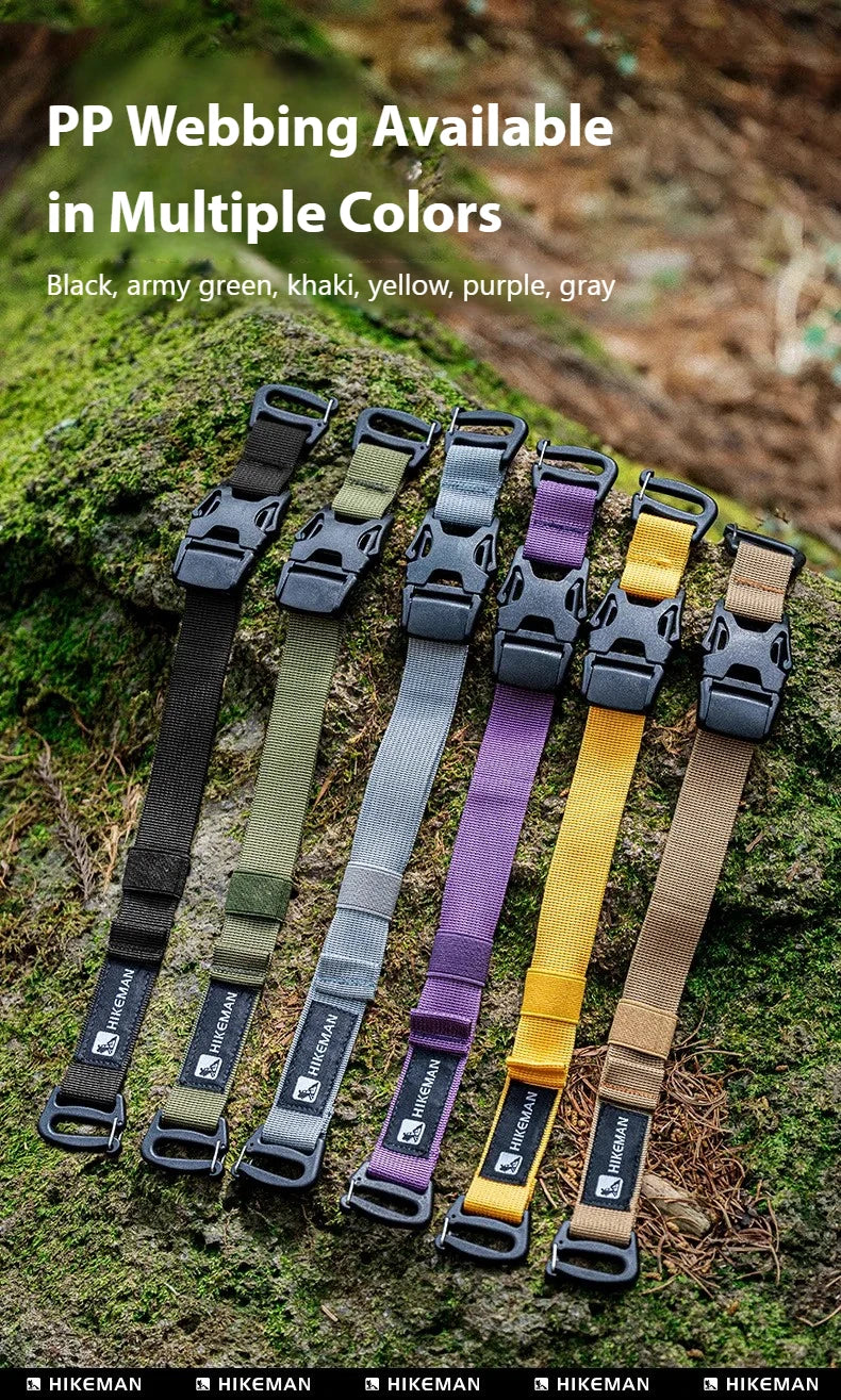 HIKEMAN Adjustable Outdoor Luggage Straps Camping Travel Gear Buckle Fastening Packing Belt for Hiking Accessories
