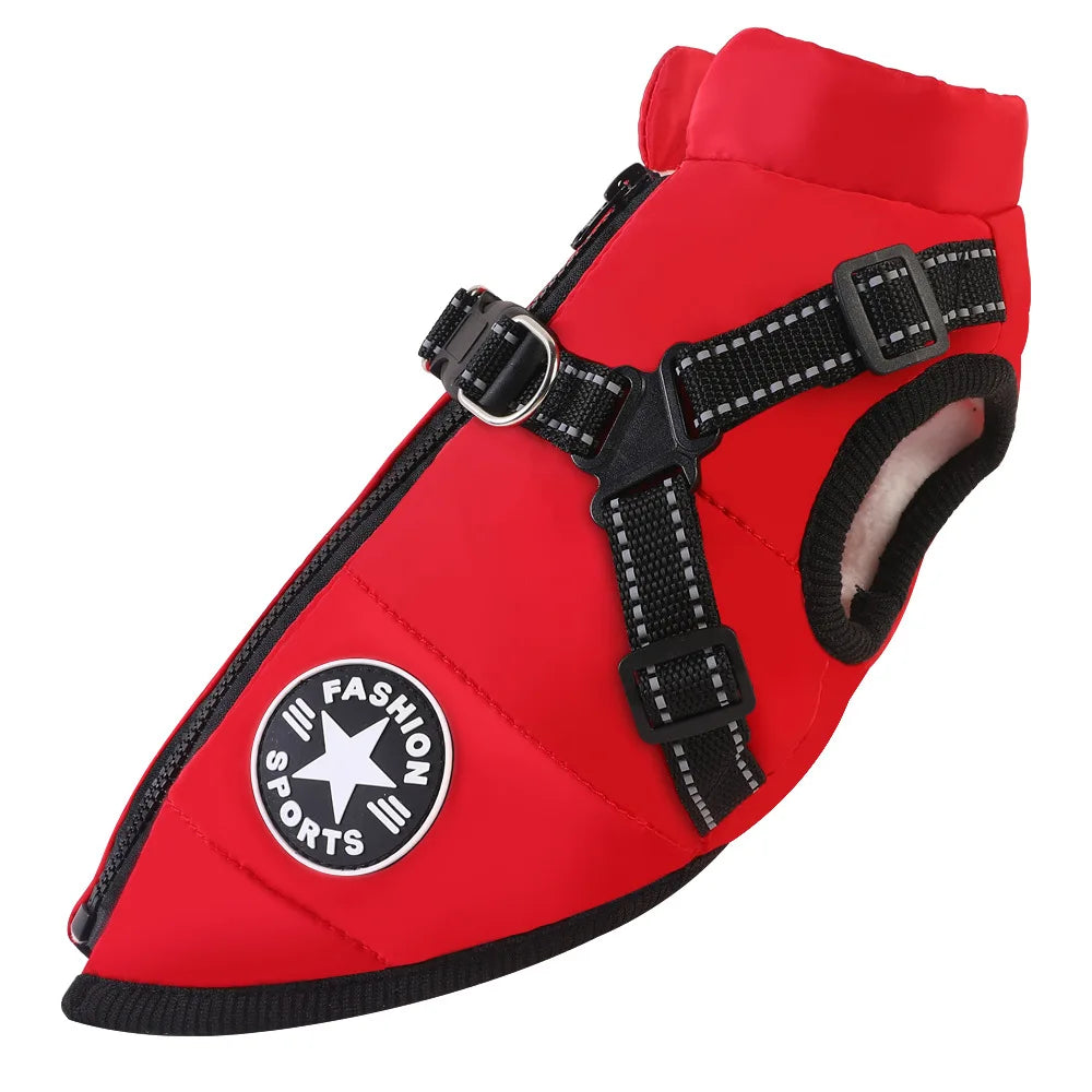 Winter Dog Jackets: Warm, Waterproof Dog Jacket Vest with Harness for Small, Medium Dogs / Rungear