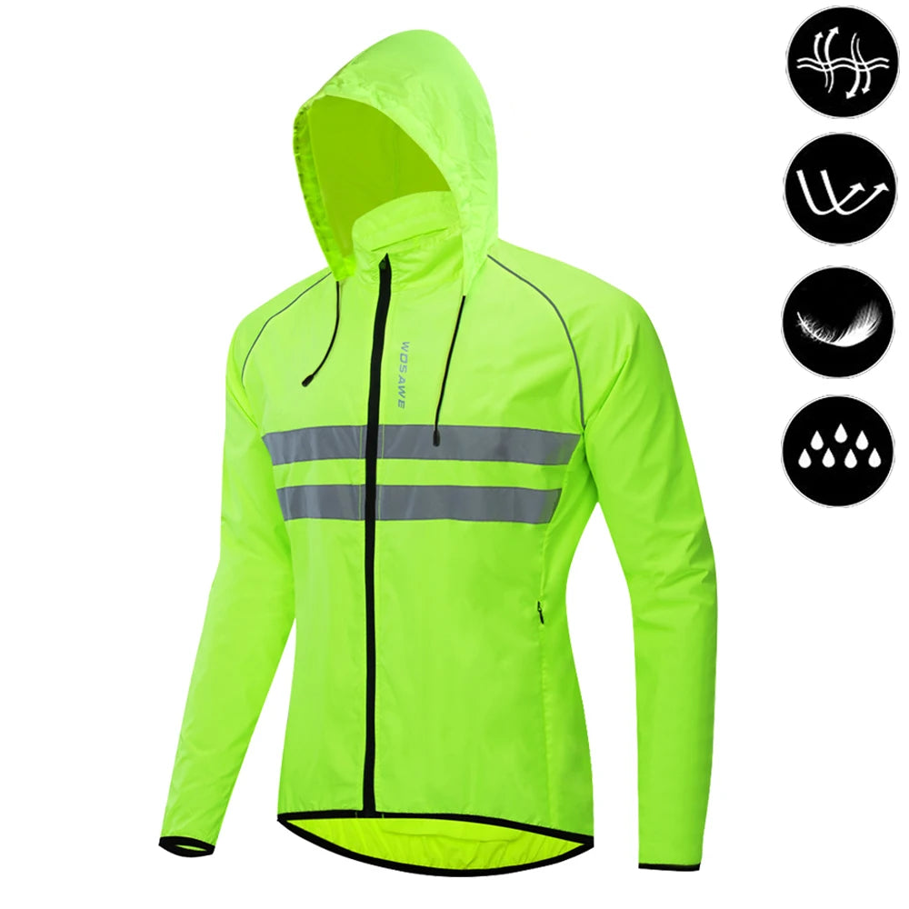 WOSAWE Men's Packable Reflective Windproof Windbreaker Jacket