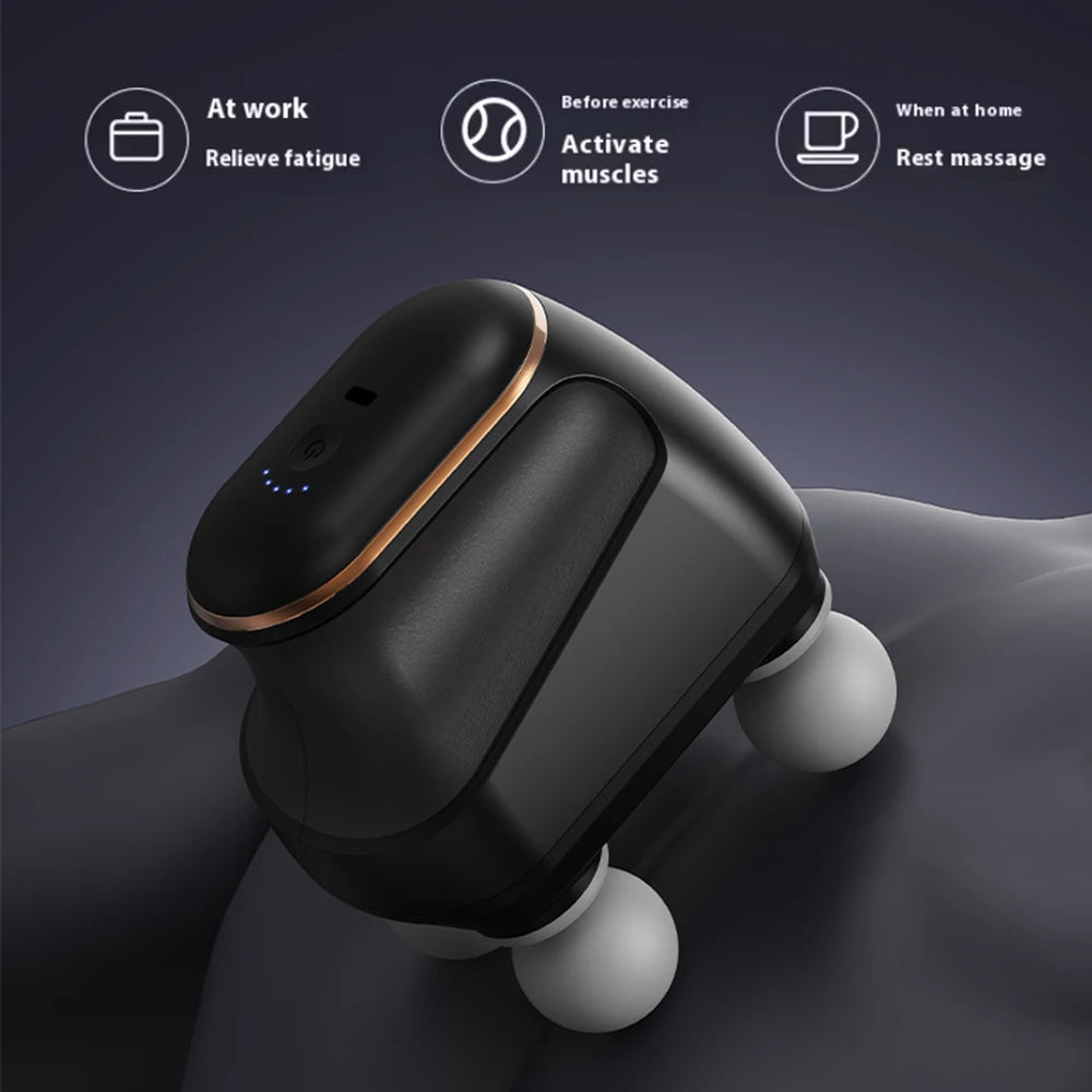 Recovery Massage Accessories: Portable, 4 Head, High Frequency, Fascia Gun Muscle Massager Machine / Rungear