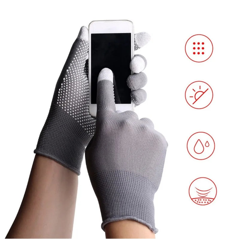 Winter Running Accessories: Unisex, Thin Breathable, Anti-Slip GEL Touch Screen Gloves For Running / Rungear