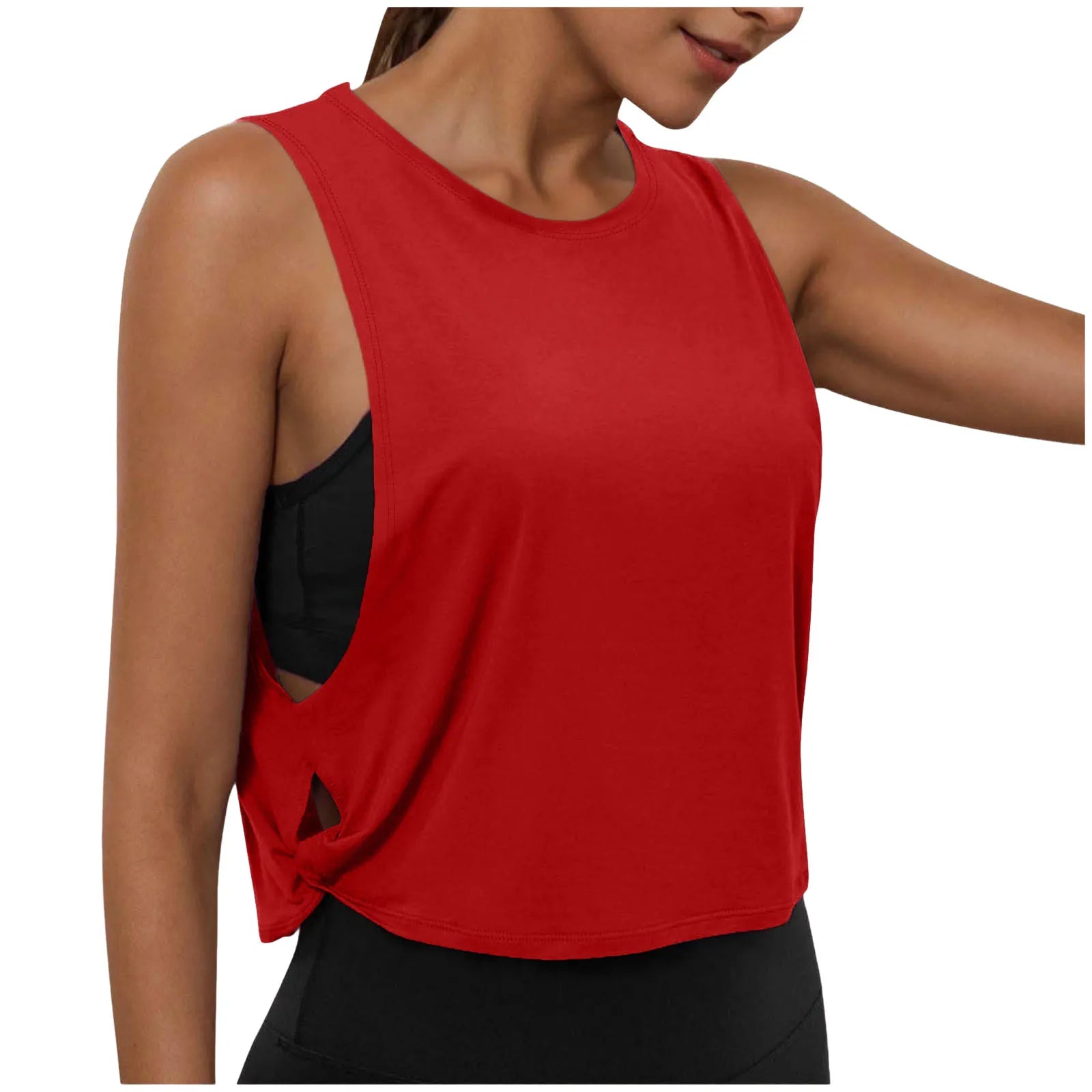 Women's Running Apparel: Lightweight, Sleeveless Casual Loose Fit, Cropped Sports Tank Top / Rungear