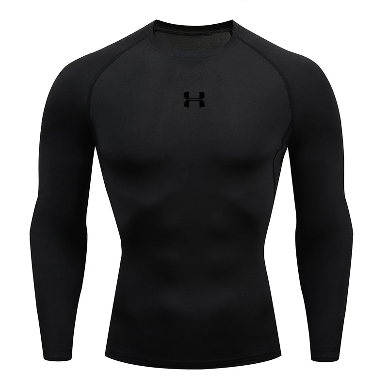 Men's Compression Apparel: Long Sleeved, Compression, Jogging Athletic Fitness Sports T-Shirt / Rungear