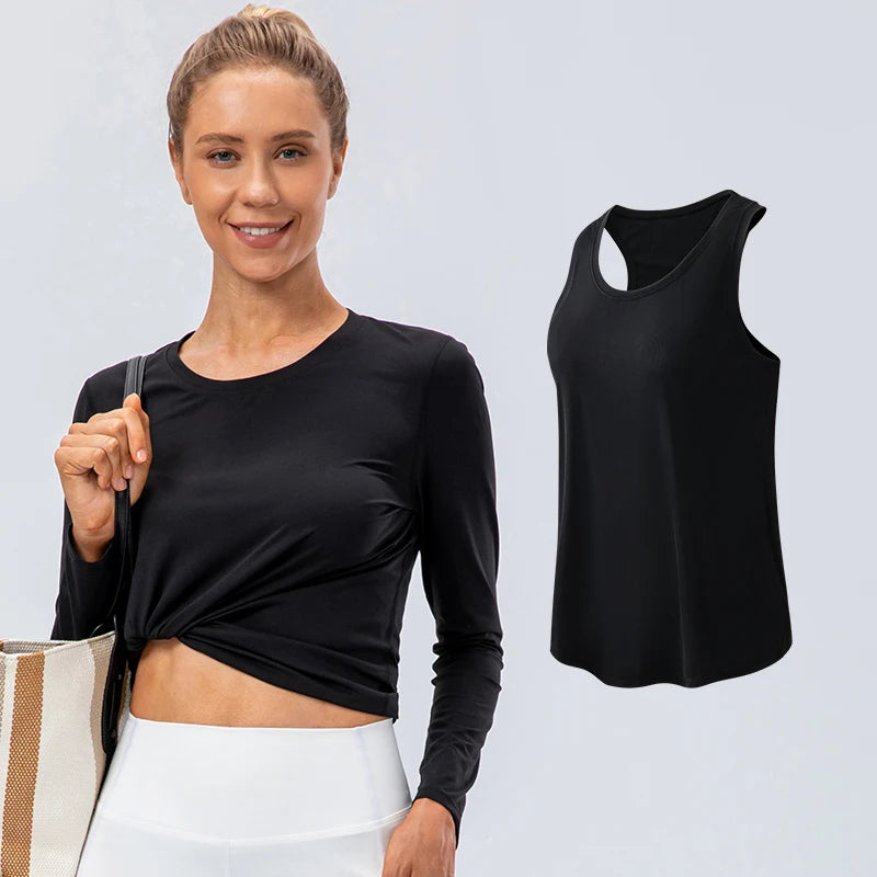 Women's Running Gear: Loose, Quick Dry Workout Sports Tank Tops / Rungear