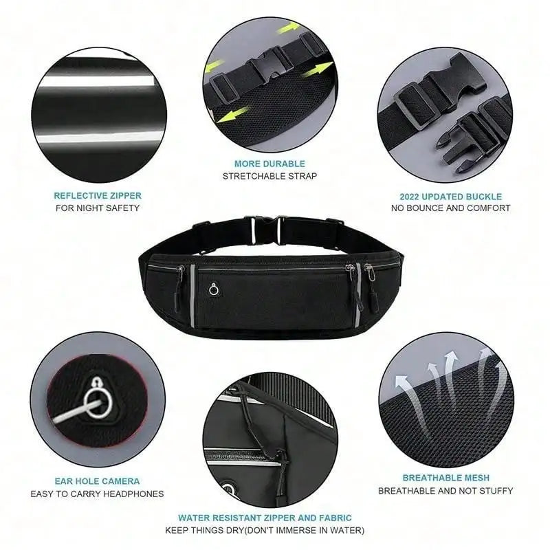 Running Pack Accessories: Unisex Running Sports Waist Bag Belt / Rungear