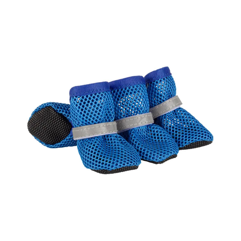 Dg Gear Accessories: 4Pc Summer Cooling, Breathable Mesh, Reflective, High Visibility Dog Boots With Soft Sole for Paw Protection / Rungear