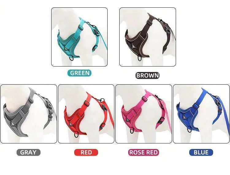 Dog Halter Accessories: Adjustable, Reflective, No Pull Dog Harness Vest and Leash Set for Small Dogs / Rungear