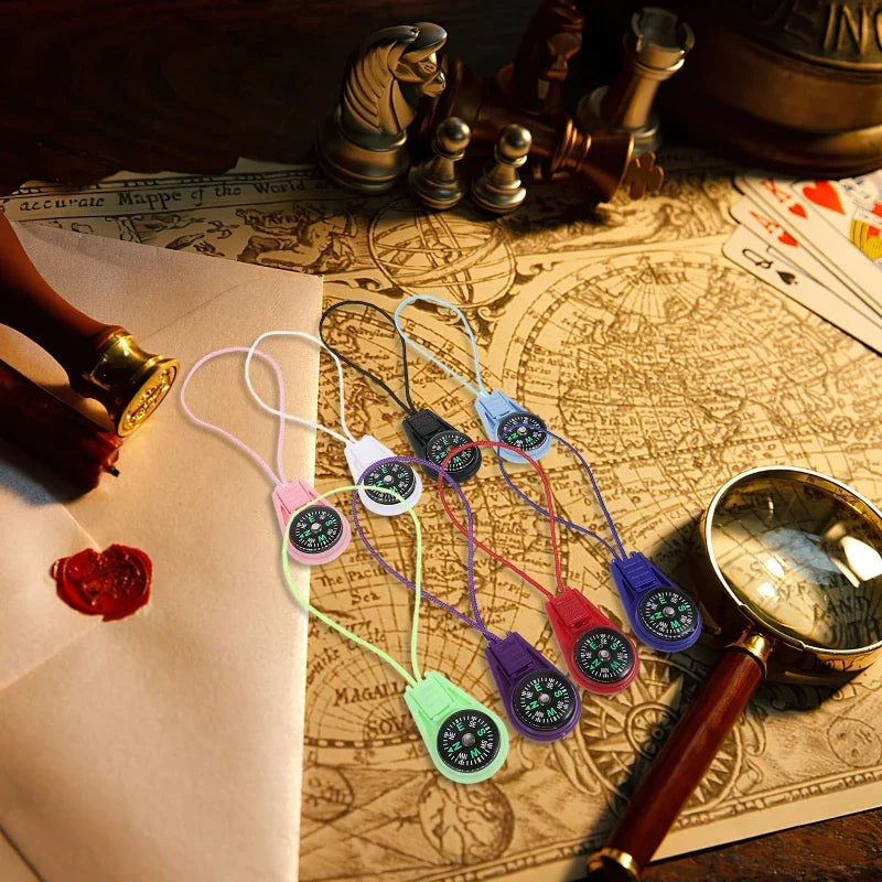 Running Trail Gear: Portable Navigation Pendant Mini Hiking Compass ABS For Outdoors / Rungear