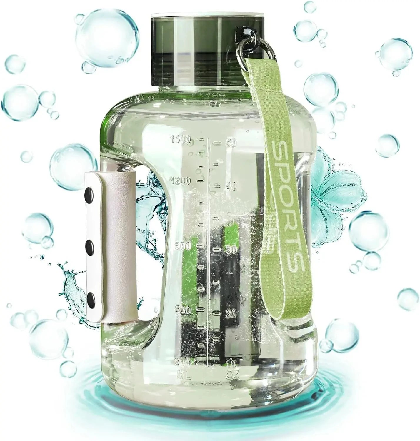 Hydration Gear Accessories: 1.5L Hydrogen Rich Portable Sports Water Bottle, Rich Molecular Hydrogen Water Generator / Rungear