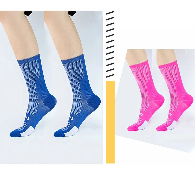Compression Sock Apparel: 1 PR Men's Knee-High Sports Compression Socks Cycling, Hiking, Running, All Sports / Rungear
