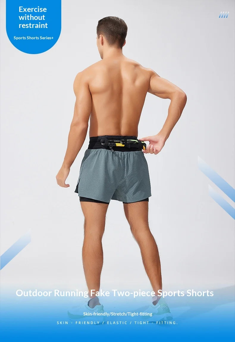 Men's Activewear Shorts: Summer Double Layer, Quick Dry, Breathable Running Sports Shorts / Rungear